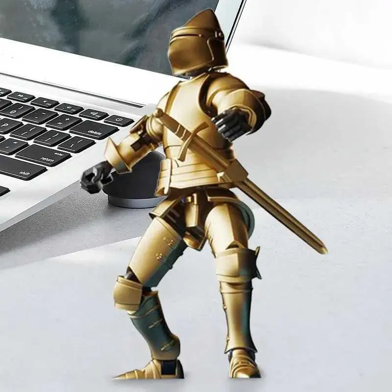 Figura De Acción Caballero Medieval - Robot Articulado Con Juntas Móviles, Incluye Base, Para Decoración O Juego