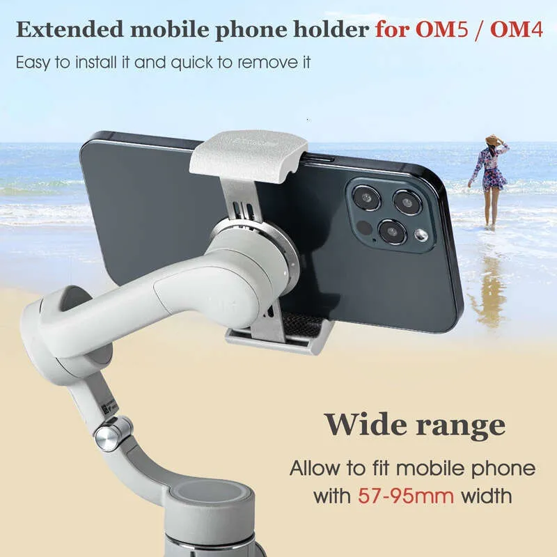 DJI OM 5/OM4 SE Extended Clamp Holders: Phone Clip Extension