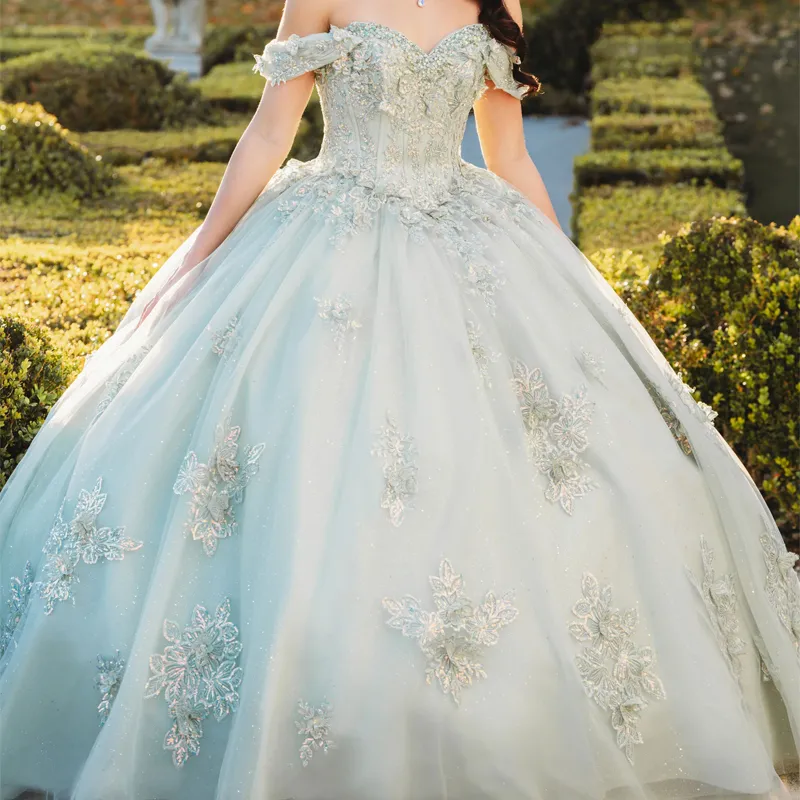 Light Green Quinceanera Dresses Off Shoulder Ball... From Babynice666,  $335.08 | DHgate.Com