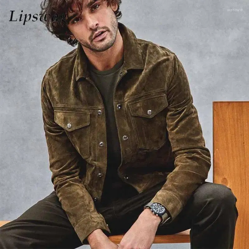 2024 Fall Mens Corduroy Suede Trucker Jacket With Vintage Turn Down Collar Button Pockets And Trendy Style Casual Streetwear Cargo Coat From Sophine15 32.54 DHgate.Com