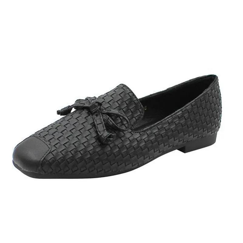 Women's Slip-on Flats Soft Leather Office Shoes, Comfortable Elegant,  Plus Size Available