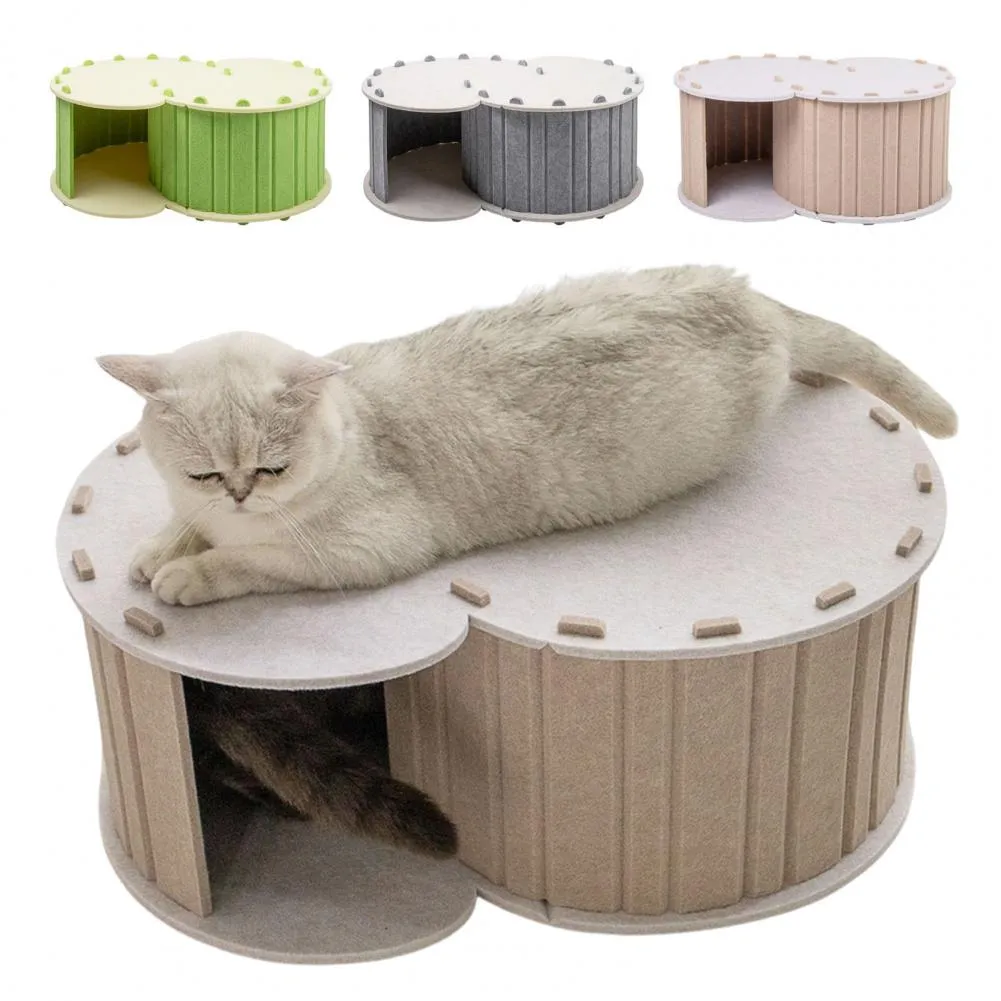 Cat Nest Extra Indoor Cat Paradise Felt Cat Tunnel Bed With
