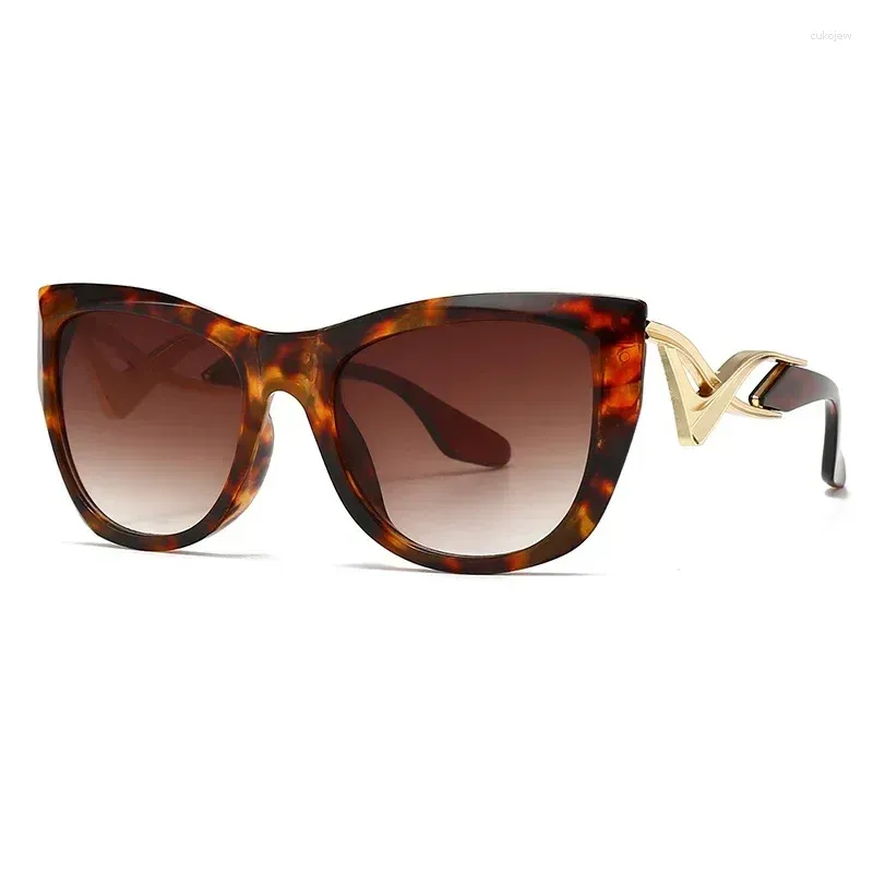 Trendy Big Frame Cat Eye Sunglasses: UV400 Protection  display picture 3