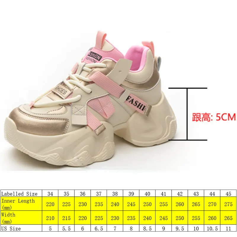 SLY AIR PLATFORM SNEAKER 新品 M Womens Genuine Leather Platform Sneakers - Breathable Air