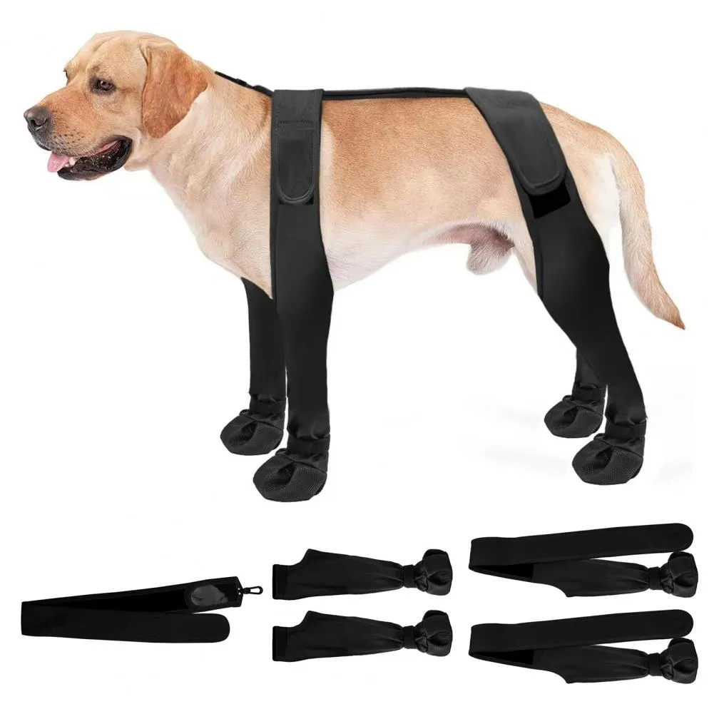 Bottes Antidérapantes Pour Chien - Imperméables Avec Sangles Réfléchissantes - Lot De 4 - Pour Chiens De Taille Moyenne à Grande