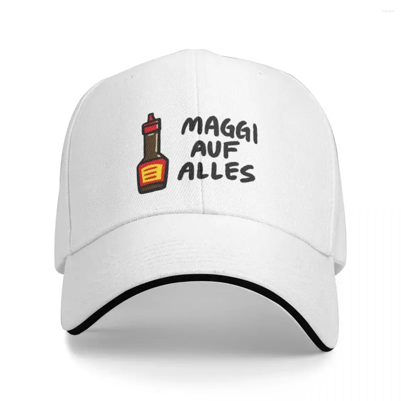 Berets Maggi Auf Alles Deutsch Cap Fashion Casual Baseball Caps Adjustable Hat Summer Unisex Hats Customizable Polychromatic