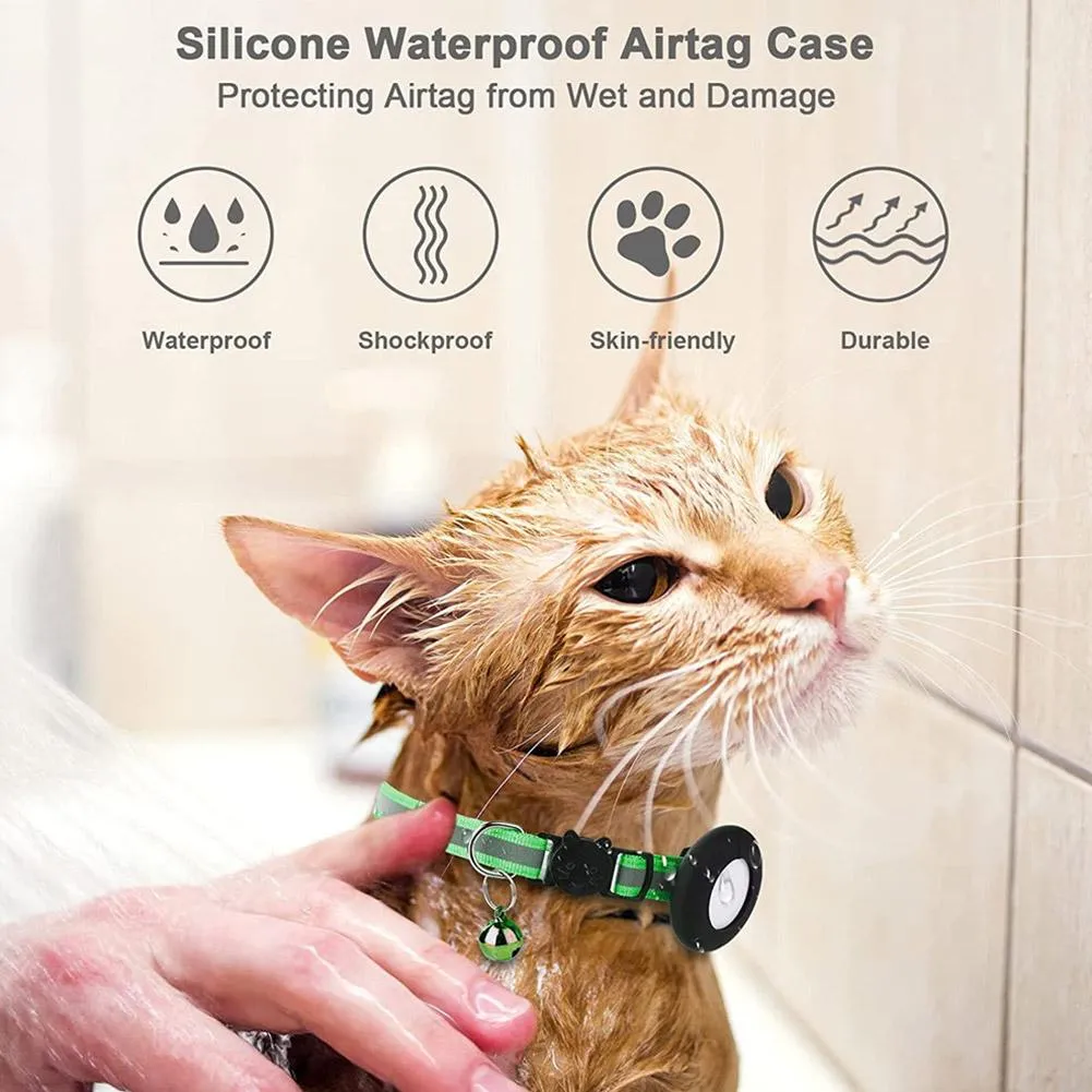 PROFAVO Luminous Reflective AirTag Cat Collar With Holder - Breakaway Safety & Waterproof - View #7