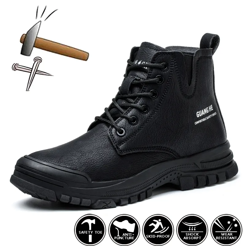 Mens High Top Steel Toe Safety Waterproof Steel Toe Boots Puncture Proof Anti Smash Warm Footwear For Autumn And Winter Work From Factory Dh3336002 Bulk 78.47 DHgate.Com