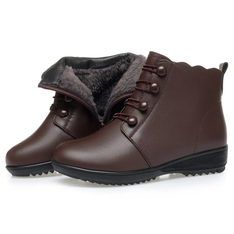 womens warm winter dress boots Women Snow Knit Calf Waterproof Boots Non Slip Faux Fur Lined Booties Winter Outdoor Mid Calf Boots Comfortable Winter Shoes Trekking Hiking Boots Indoor Outdoor (C01-Blue, 4.5) Happy shopping Heisall Womens Snow Boots Winter