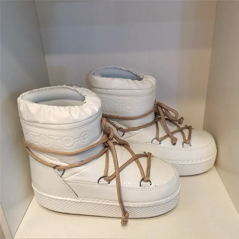Botas Mujer 2022 New Snow Boot Women Winter Warm Shoe Skiing Space Boots Round Toe Platform Ankle Snowboots_voghion.com