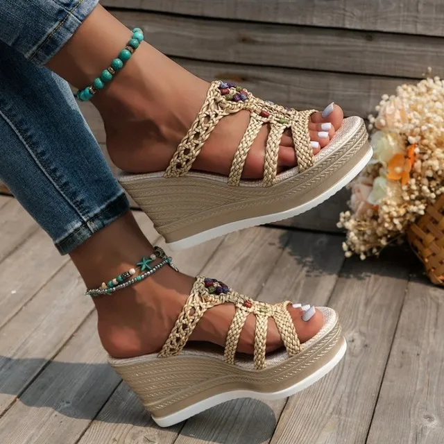 High Heels Ladies Summer Wedge Shoes Womens Summer Wedges, Summer