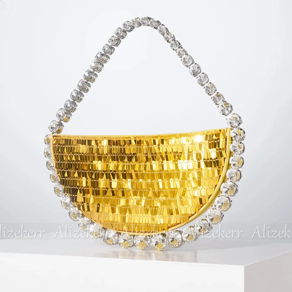 Crystal Rabbit Purse Shiny Crystal Sequin clutches bag with Half Moon Rhie - Perfect for ...