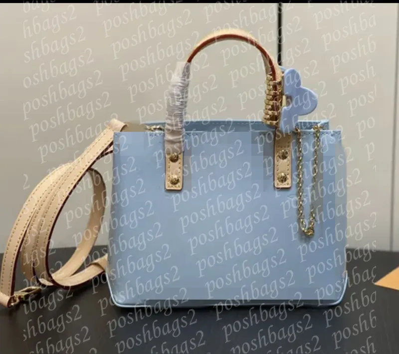 Glossy Genuine Leather Tote Bag Pattern Leather Totes