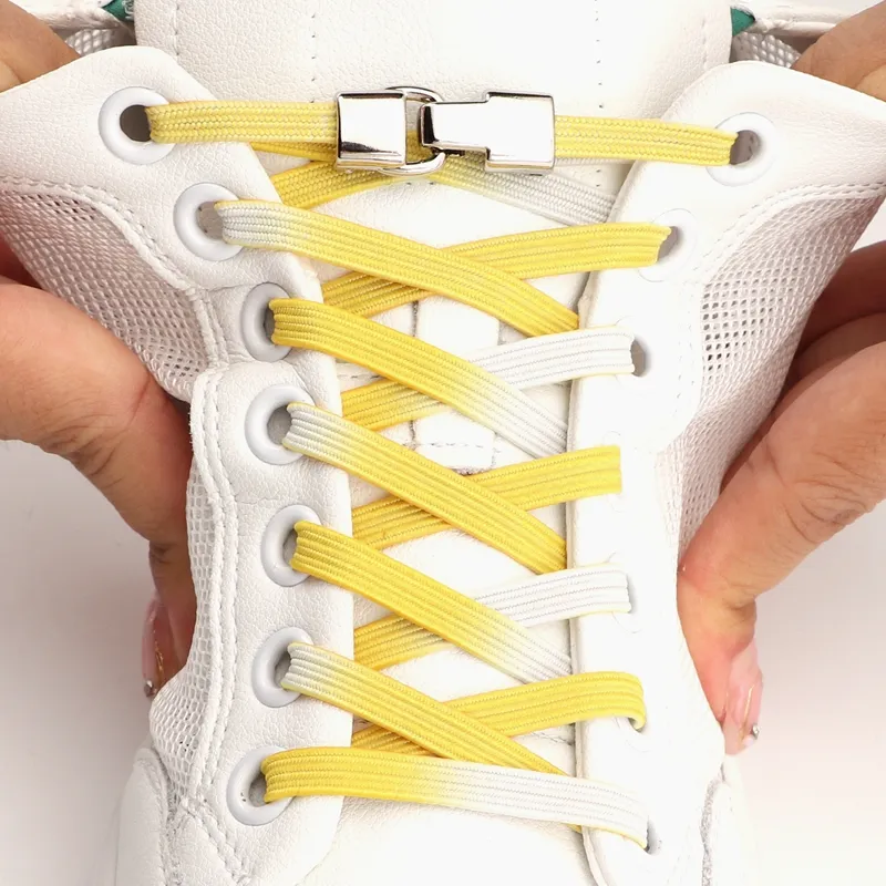 Save Big on Bulk Lace No Tie Shoelaces 10 Colors Shoelaces Without Ties  Gradient Flat Shoe Laces Elastic Young Men And Women Fashion Lazy Shoes  Lace