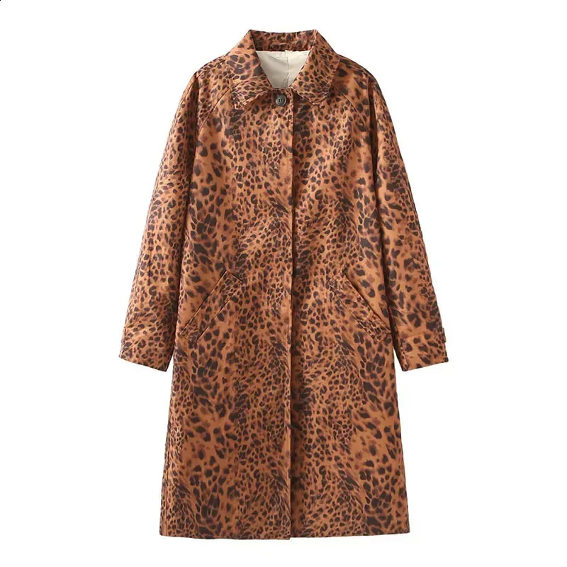 Manteau Réversible Léopard Vintage Unisexe - Fermeture éclair, Capuche, Poches - Oversize Pour Homme/femme