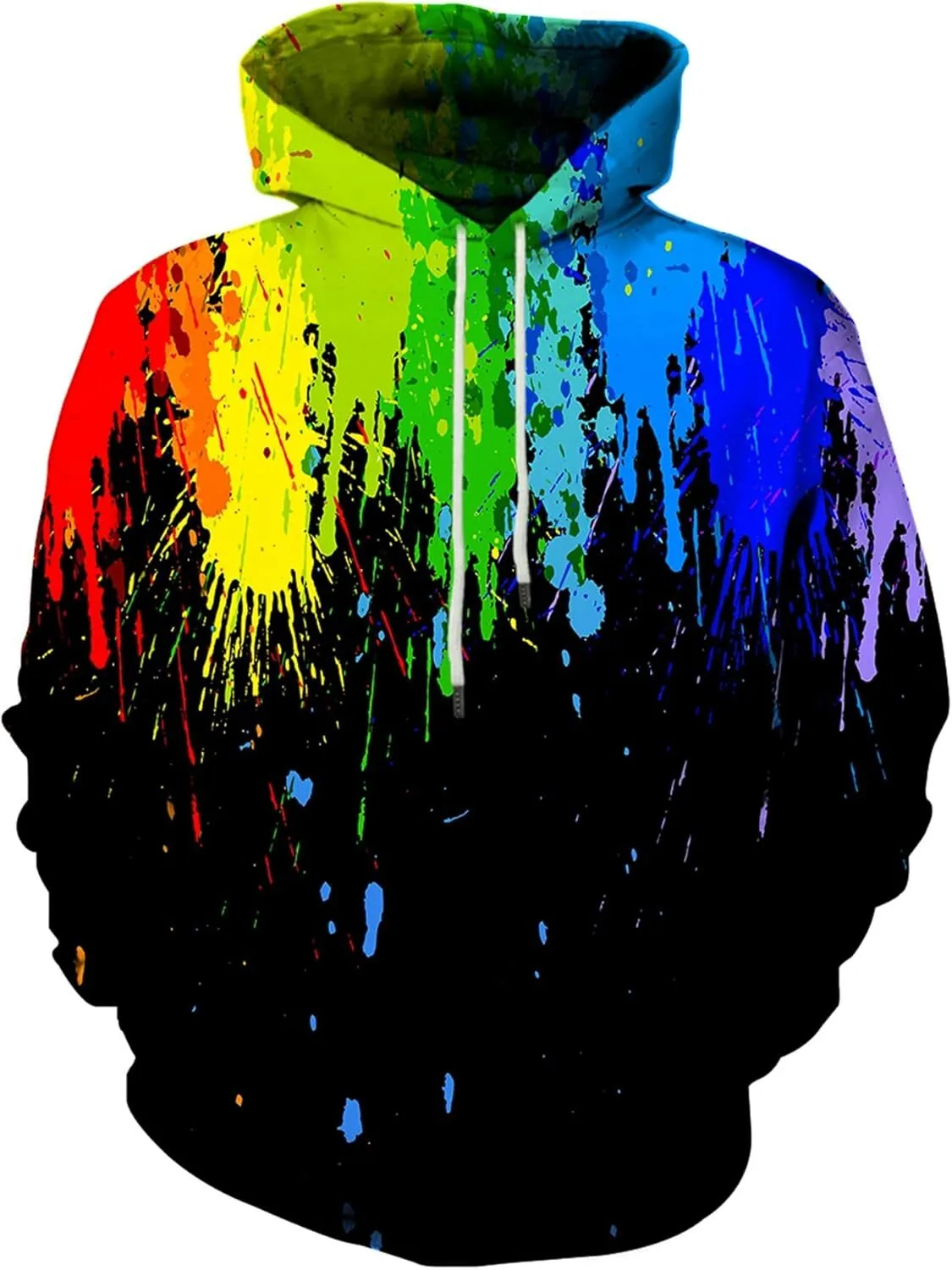 Hgvoetty Men’s 3D Printed Graphic Hoodie – Colorful Fashion Hooded Sweatshirt, Long Sleeve Casual Pullover - View #2