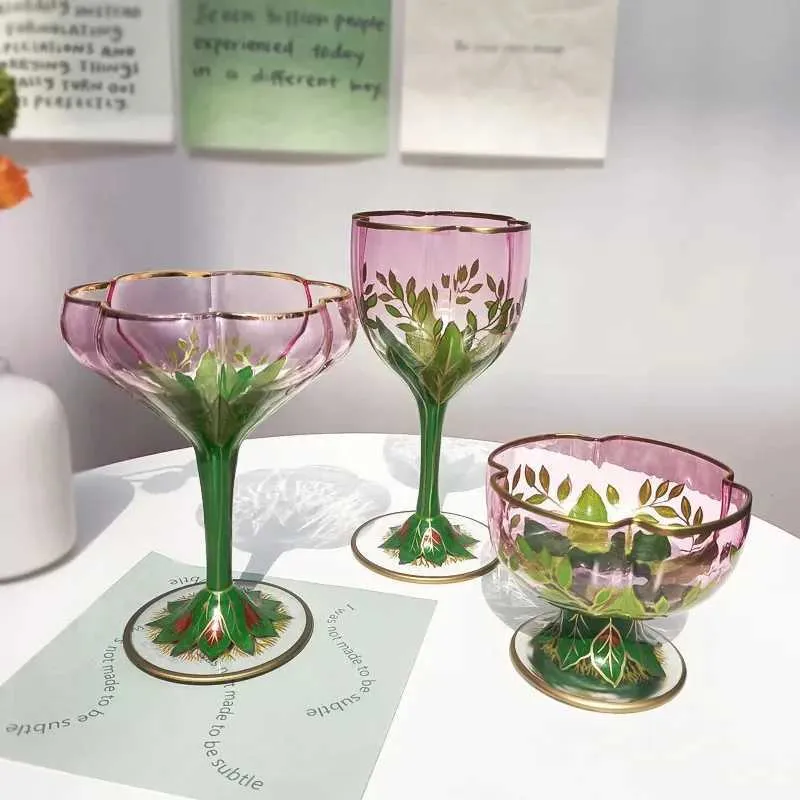 Austrian Medieval Style Crystal Glass Wine Glass Pink Hand-Painted Vintage  Flower Cup S249407 from Dhgate Wine Glasses - price 25.67