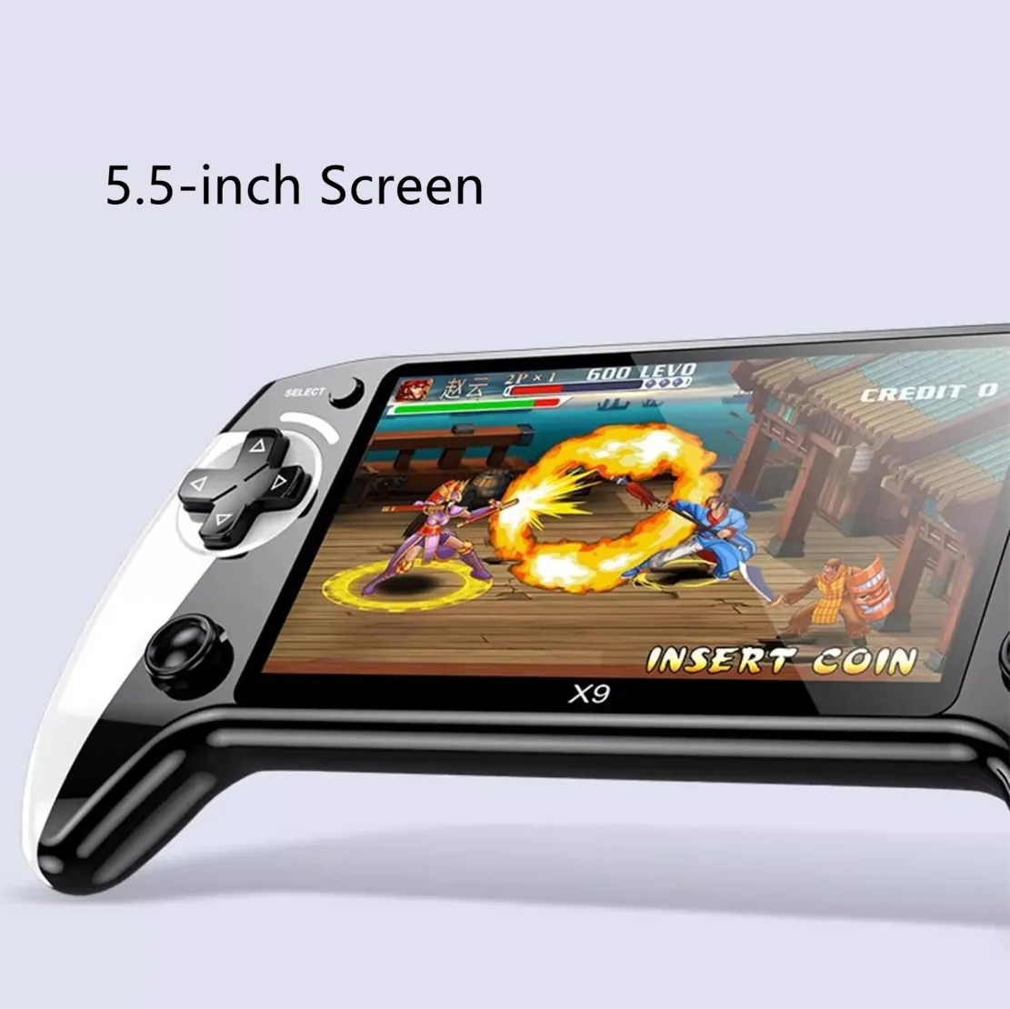 X9 Console Portable Rétro – 6200+ Jeux, Écran IPS 5,5″ 800×480, 8 Go Extensible, Sortie TV – Multimédia Et Gaming