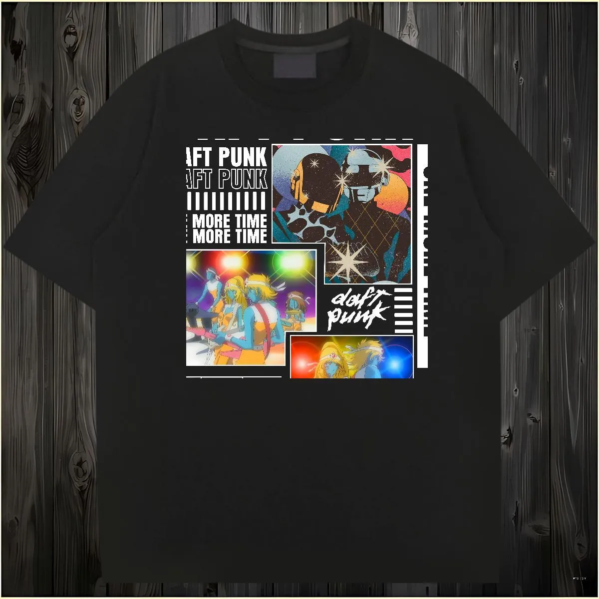 DHgate.com:Mens Daft Punk Skull Print T-Shirt - 230g Pure Cotton 