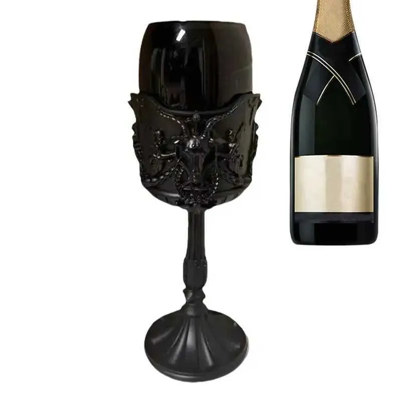 Wine Glass Gothic High Footed Resin Wine Glass with Baphomet Pentagram  Halloween Decoration Dragon Design from Dhgate Wine Glasses - price 31.16
