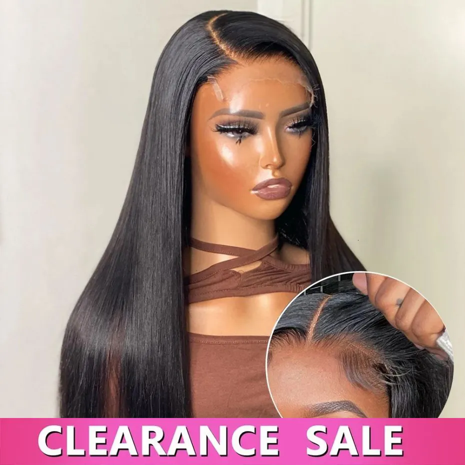 Bone Straight Wigs Human Hair Glueless 30 32Inch 5X5 HD Transparent ...