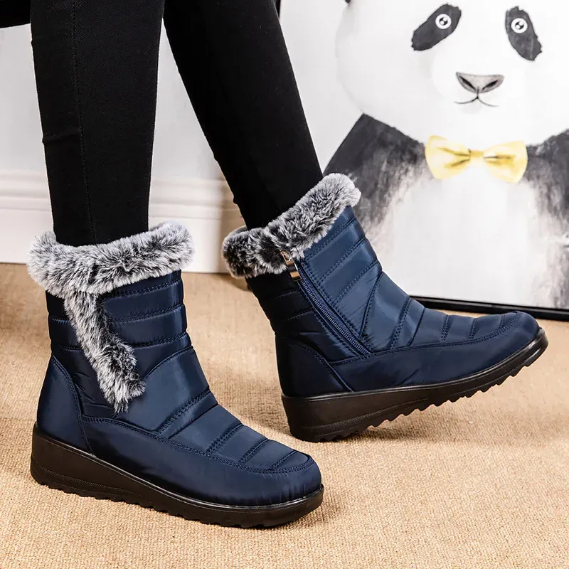 Winter Womens Waterproof Snow Faux Fur Ankle Waterproof Snow Boots Women With Thicked Plush Non Slip Cotton Warm And Stylish Botas CA56 5A7E 97F1 From Factory Dh1102963094 Bulk 34.73 DHgate.Com