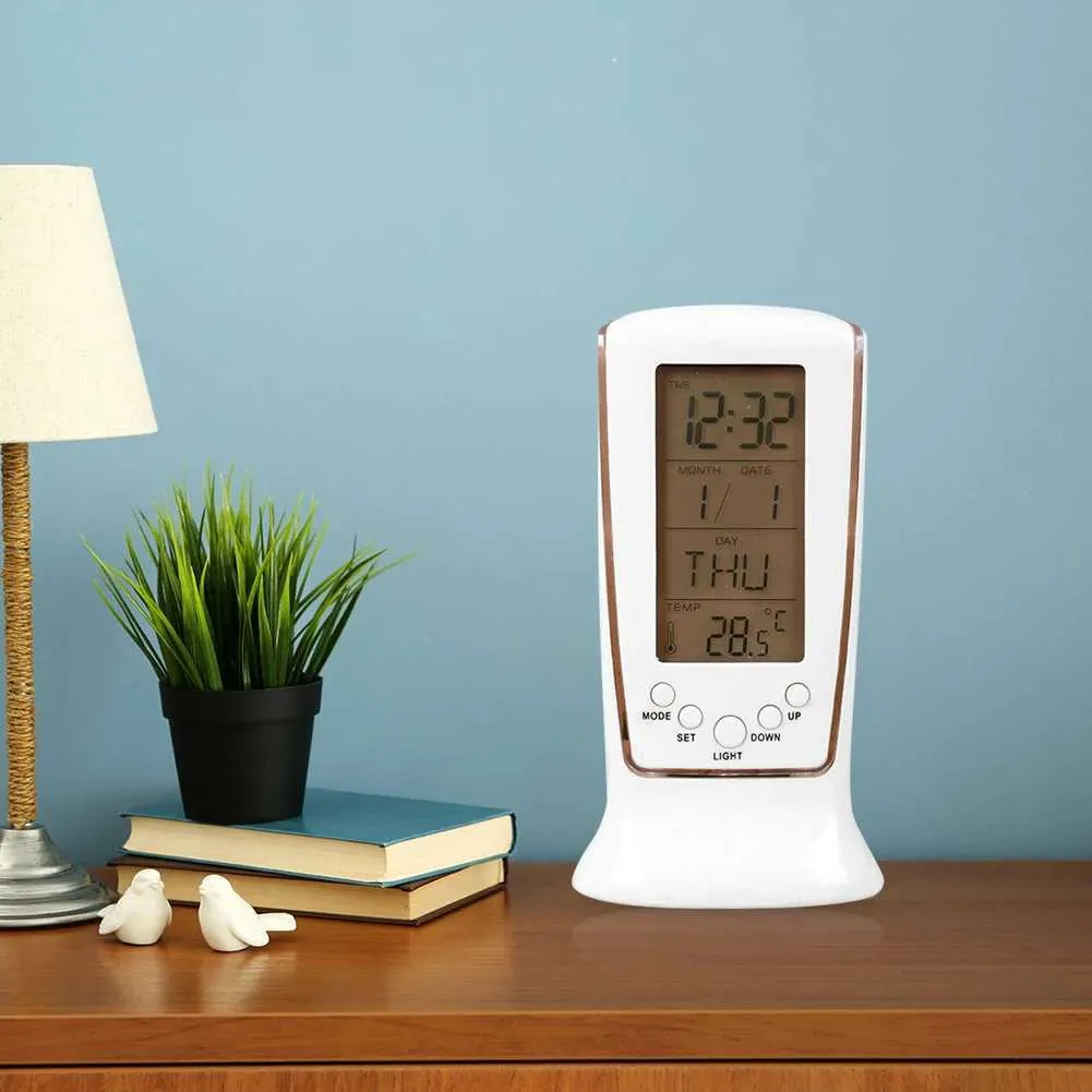 Réveil Numérique De Voyage - Petite Horloge LED De Bureau, Pile Incluse, Design Mini Et Lisible