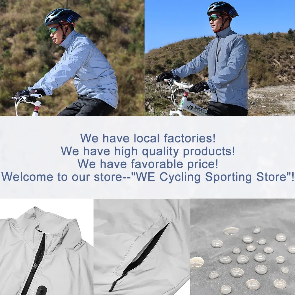 Veste Cyclisme Réfléchissante Homme - Coupe-vent Hiver/automne, Polyester, Neuf Sans Emballage