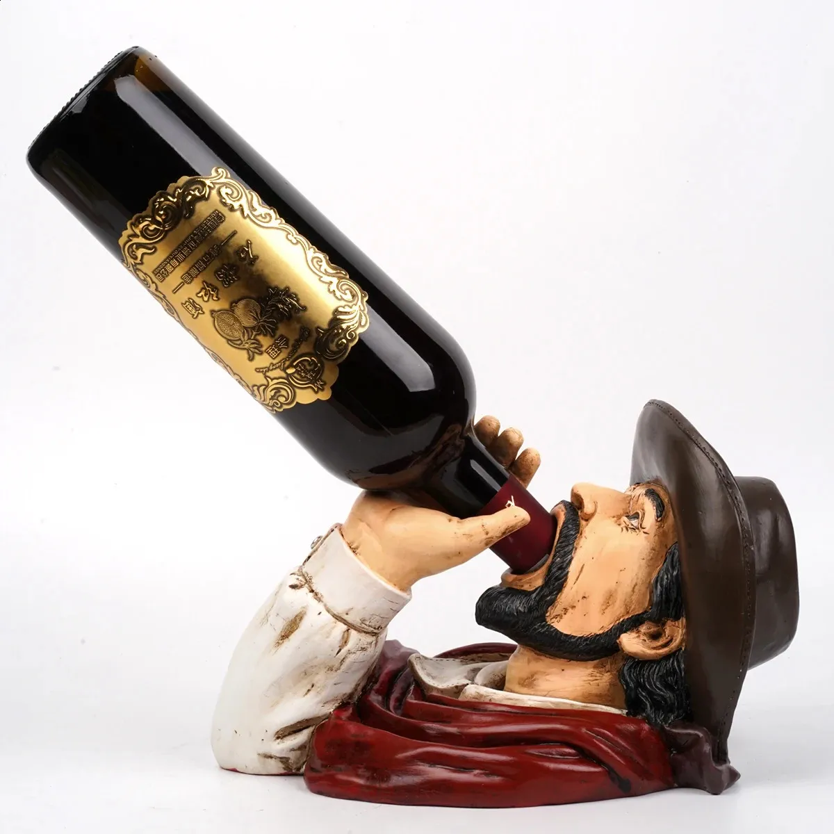 Vintage Pirate Wine Bottle Display Stand - Creative Resin