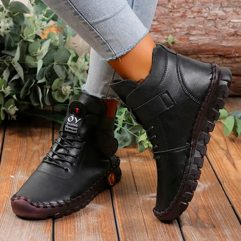 Save Big on Bulk Ankle Boots With Fur Women Cat Boots Women: Warm Ankle  Boots For Women, Fur Topped Ankle Boots Hand Sewing Cotton Mom Shoes,
