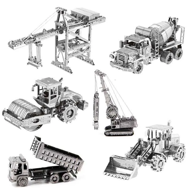 3D Puzzles Metal Dump Truck Model DIY Laser Cut Puzzle For Adults