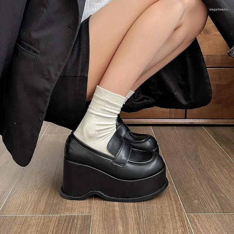 Wedge Heels for Women Platform Dress Shoes Black PU Slip-On Pumps with Round Toe and Thick Sole from Dhgate Dress Shoes - price 47.38 Wedge Heels for Women Platform Dress Shoes Black PU Slip-On Pumps with Round Toe and Thick Sole from Dhgate Dress Shoes - price 47.38
