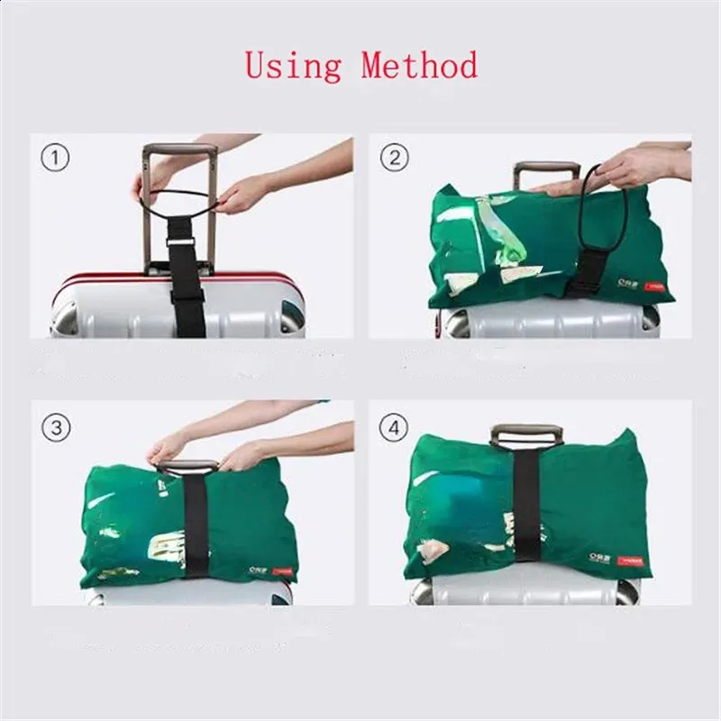 Cinghie Per Bagagli 4Pack Cinture Per Valigie Regolabili Cintura Da Imballaggio Da Viaggio Con Chiusura A Fibbia Cinghie Di Sicurezza Per Bagagli 4 Colori