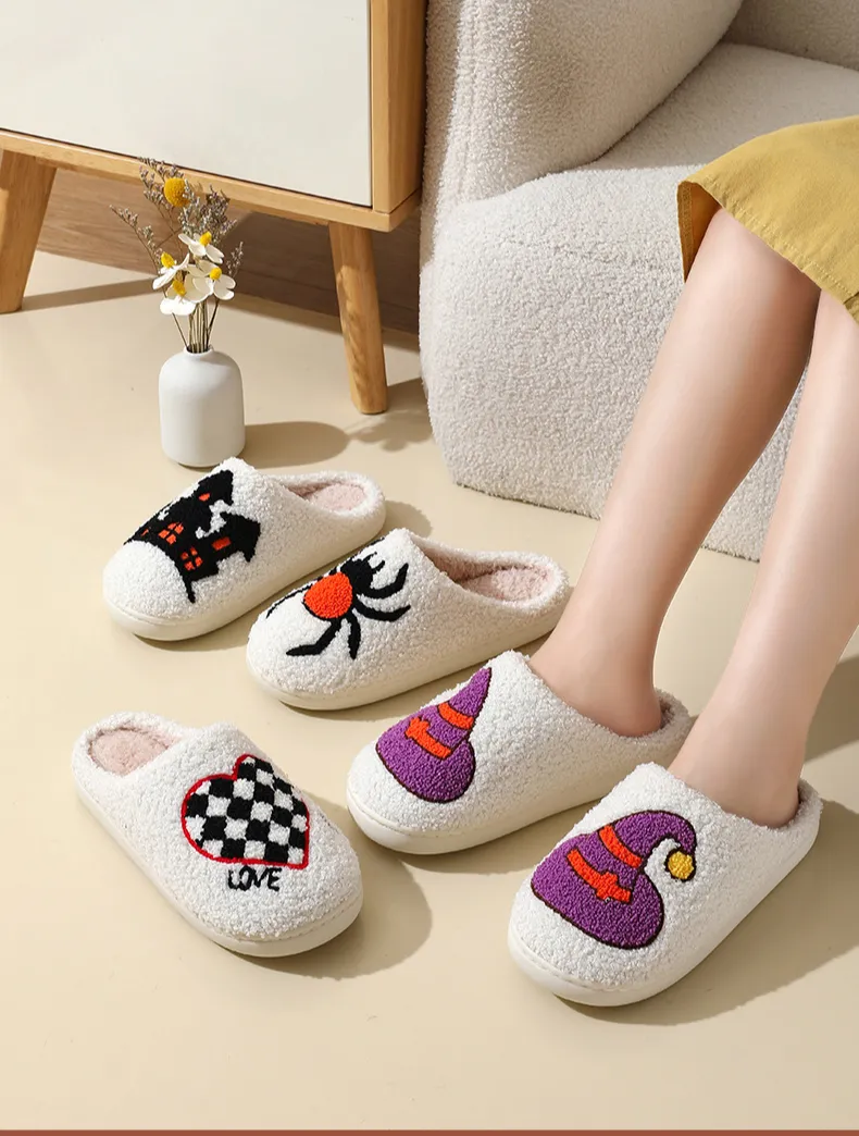 Pantoufles Bébé En Peluche Avec Semelle Antidérapante - Chaussons Chauds D'hiver Pour Garçons Et Filles - Doux Et Légers