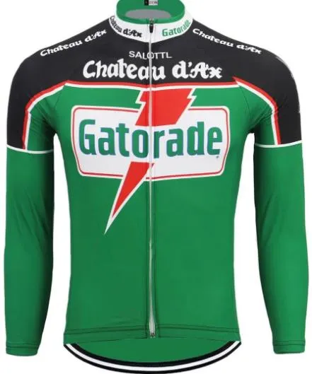 MAGLIA SHIRT CYCLING BIKE CICLISMO VINTAGE CHATEAU D'AX GATORADE TG XL