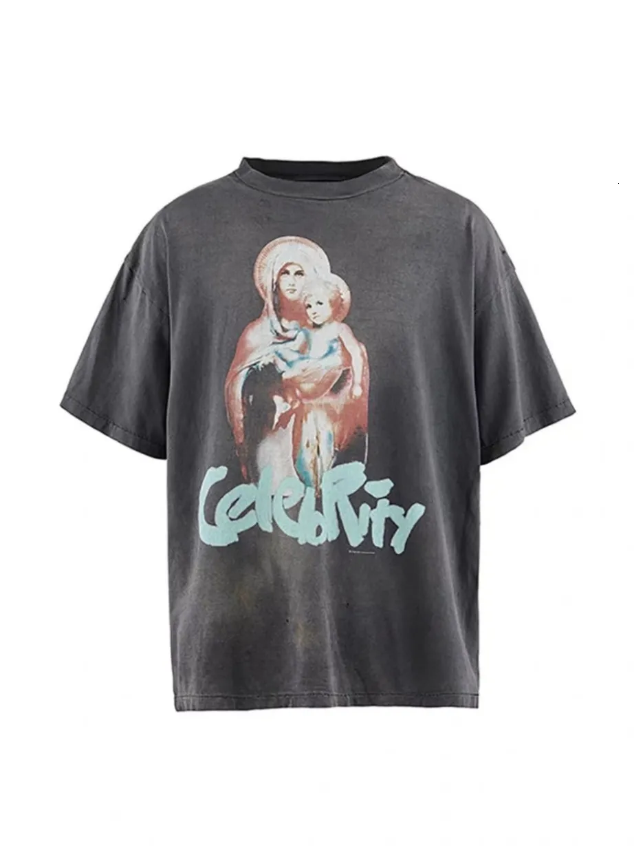 Tシャツ・カットソー Luxury Street Wear washed vintage water blue ran unisexual DHgate.com:Vintage Wash Graphic Tee: Premium Quality, Loose