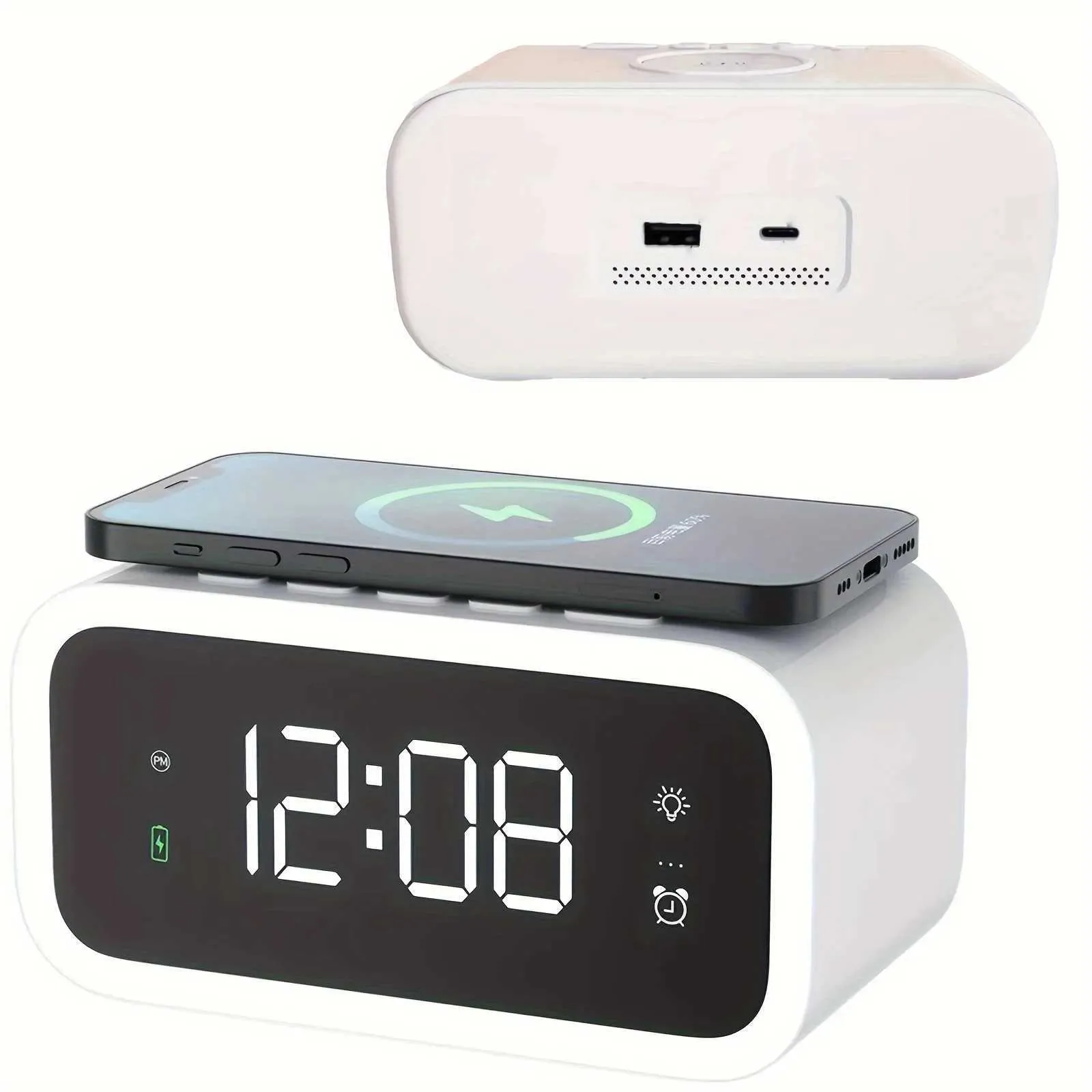 Digital Clock With Large Display: Wireless Charging... From Thousand ...
