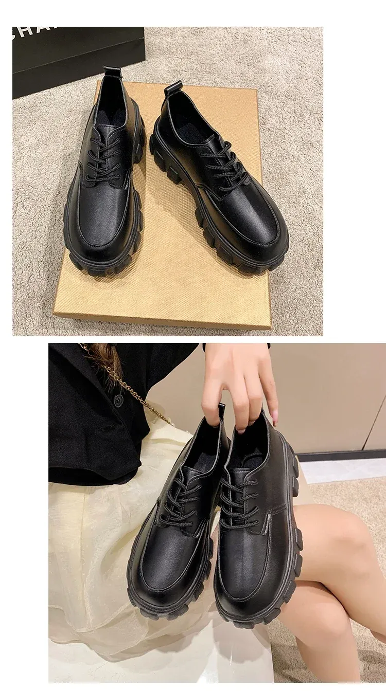 人気海外ブランドアイテム｜ファッション通販 Leather DHgate.com:Womens Platform Slip Style Punk - Loafers 靴