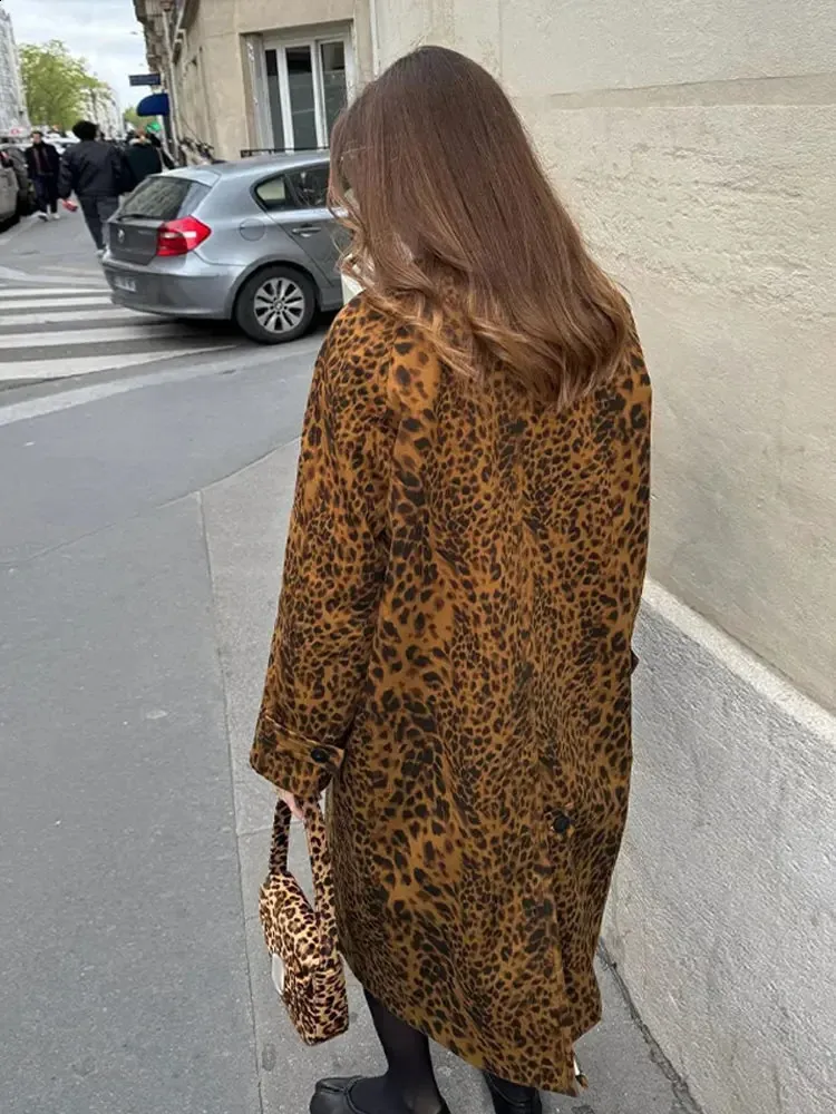 Manteau Réversible Léopard Vintage Unisexe - Fermeture éclair, Capuche, Poches - Oversize Pour Homme/femme - 13