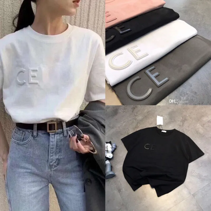 2024 Nueva Camiseta De Diseno De Disenador Para Mujer Tops De Mujer De Alta Calidad Para Damas Letra Cuello Redondo Mangas Cortas Camisetas Sueltas Versatiles Camisetas De 9 17 DHgate
