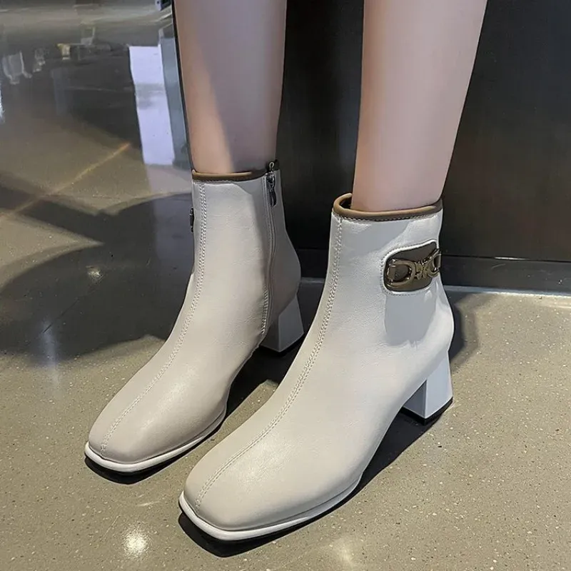 Pointed Toe Platform Faux Leather Boots Pointed Toe Platform Boots