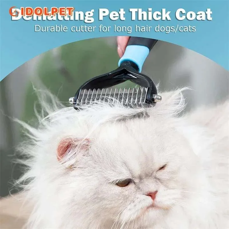 2PCS Cat Flea Comb, Zen Brush For Cats, Cat Grooming Brush, Self