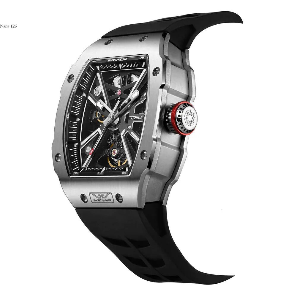 Barrel Case Stainless Steel Automatic Wristwatch for Men Premium