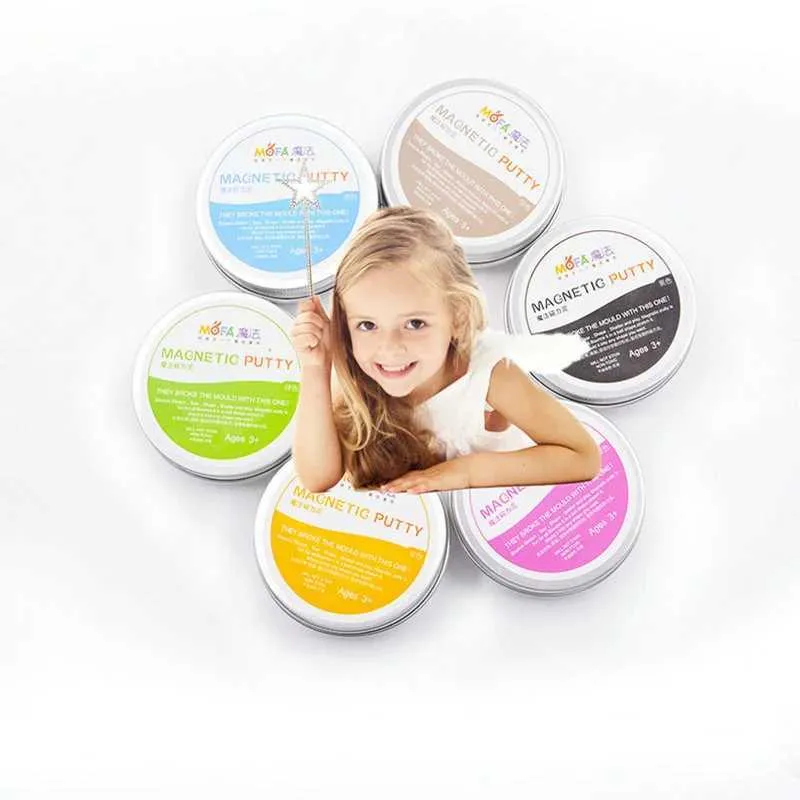 Magnetic Toy Blocks Putty: Stress Relief Mud with Iron Filings, Intelligent Development Toy for Children, Fun and Engaging Sensory Experience