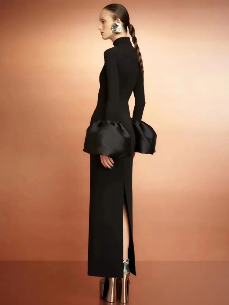 2024 Elegant Womens Black Maxi Dress Stand Collar... From Domainstore,  $45.57 | DHgate.Com