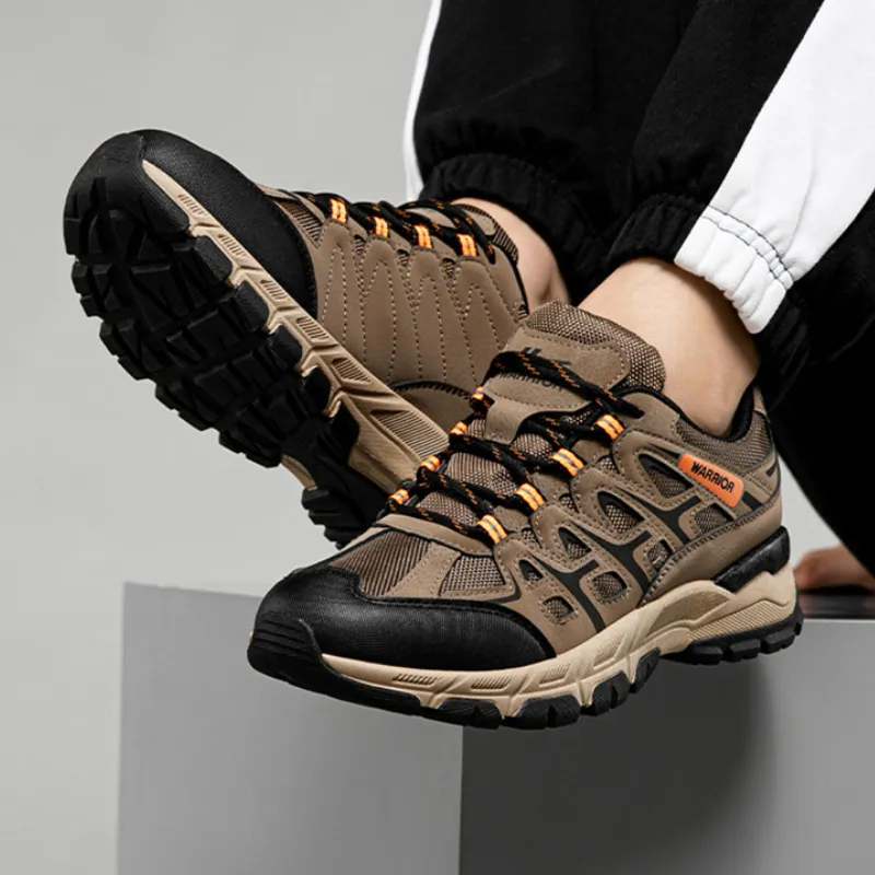 Mens Leather Casual Sneakers: Breathable Non-Slip Work Shoes