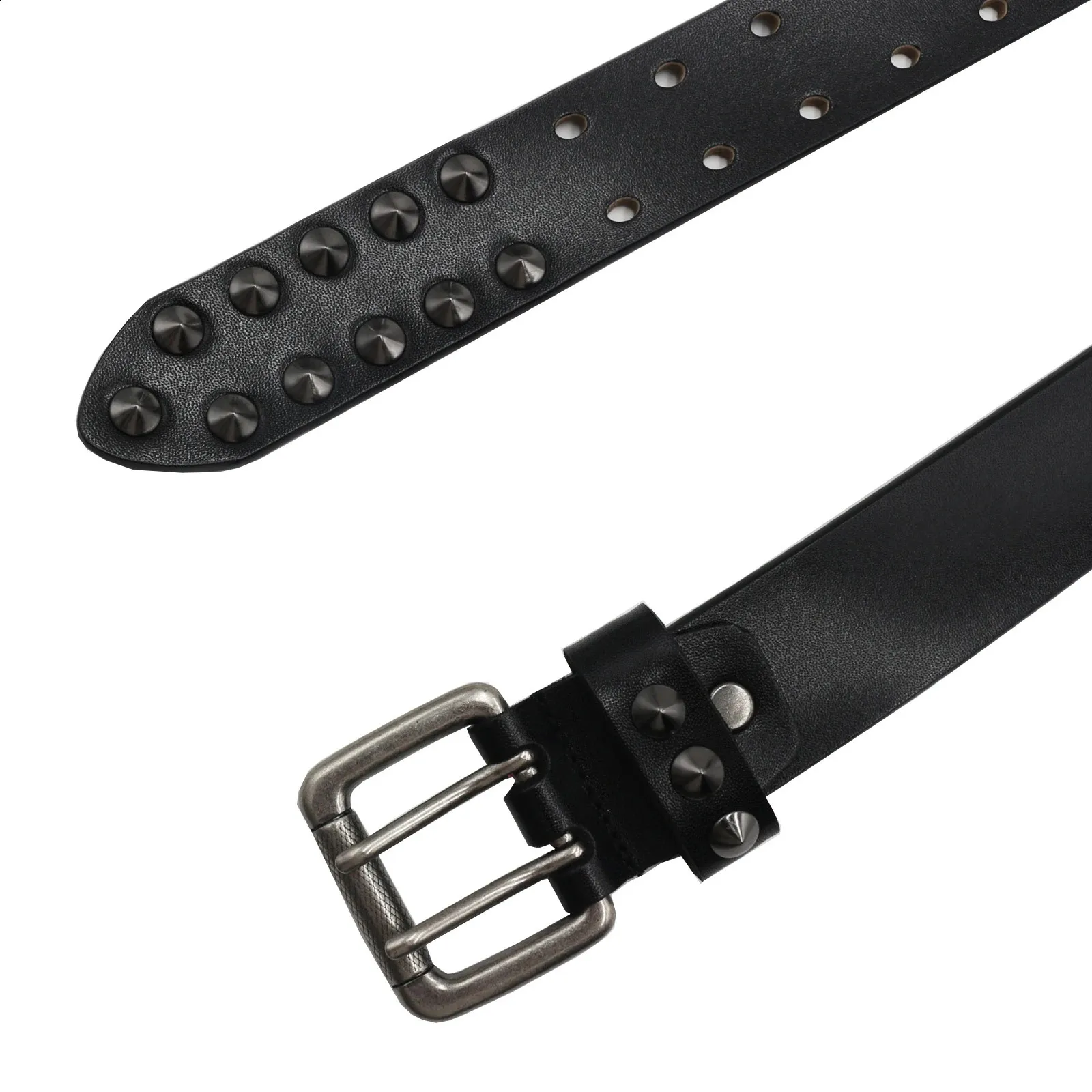 DHgate.com:Genuine Leather Skull Studded Belt - Punk Rock