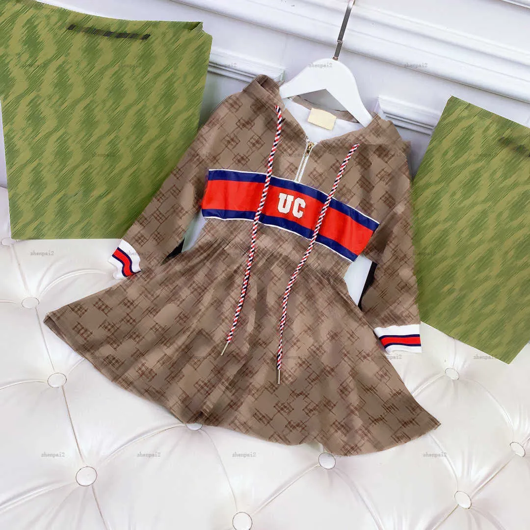 Luxury Girls Dress Complete Labels Kids Dress High Quality Girls Dresses  Long Sleeves Baby Skirt Letter Grid Full Printing Baby Clothes From  Zhenpai2, $21.59 | DHgate.Com