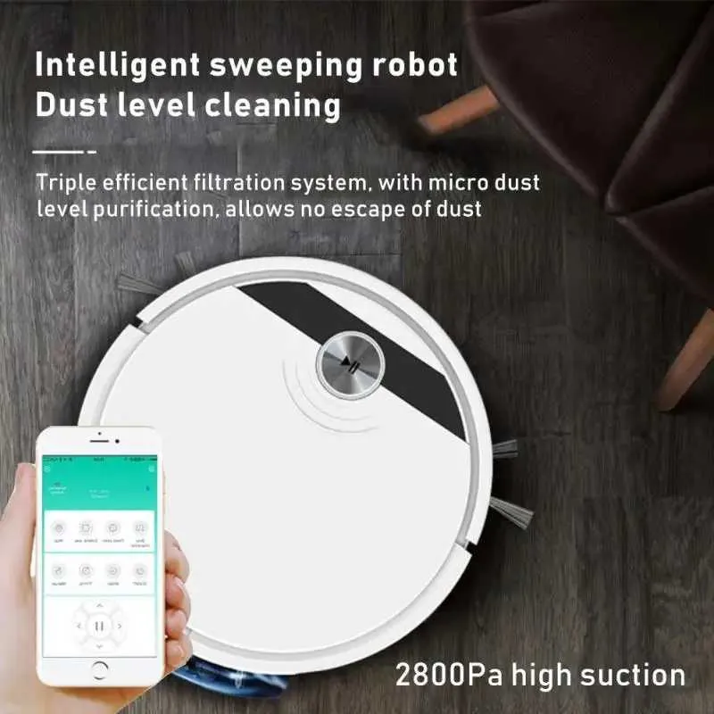 Smart Robot Vacuum Cleaner with Remote Control - Dry & Wet Mopping for ...