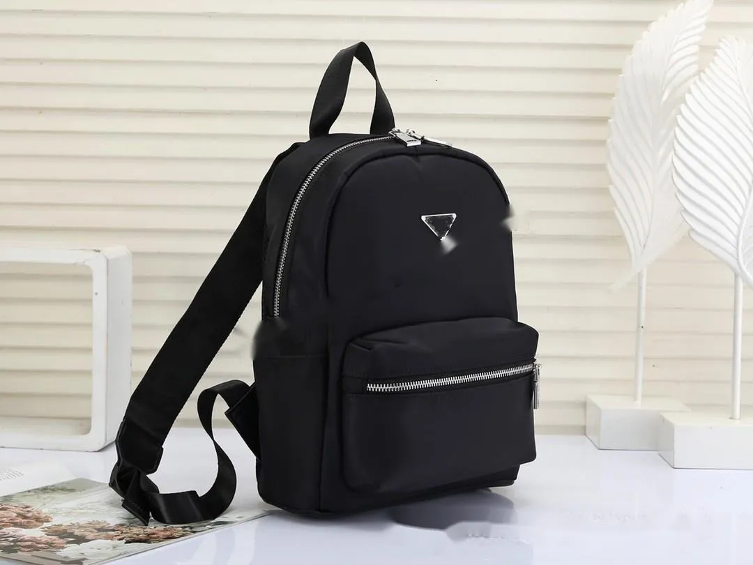 Kids Triangle Letter Backpacks Double Shoulder Nylon School Bags